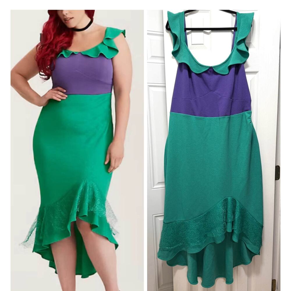 Torrid 26 Disney Ariel Little Mermaid Princess Halloween Costume Cosplay Dress